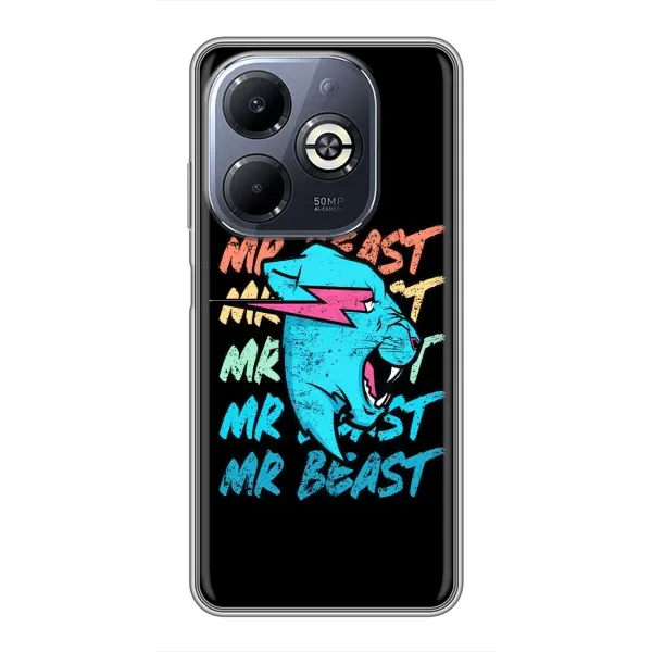 Чохол з принтом «logo Mr beast» для Infinix Smart 8 Plus