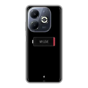 Чехлы для любимой на Инфиникс Смарт 8 Плюс (VPrint) (Love battery)