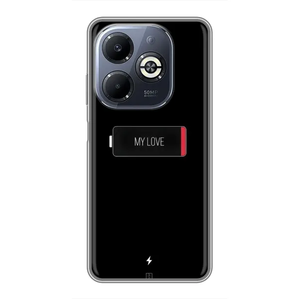 Чехол с принтом «Love battery» для Infinix Smart 8 Plus Чехол с принтом «Love battery» для Infinix Smart 8 Plus