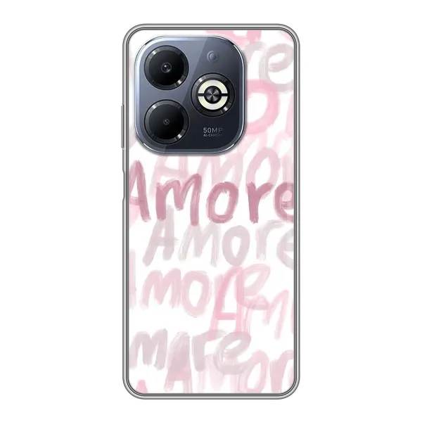 Чохол з принтом «Аморе любов» для Infinix Smart 8 Plus Чохол з принтом «Аморе любов» для Infinix Smart 8 Plus