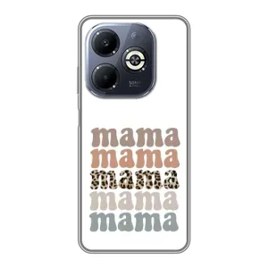 Чехлы для мамы на Infinix Smart 8 Plus (Текстовый коллаж мама)