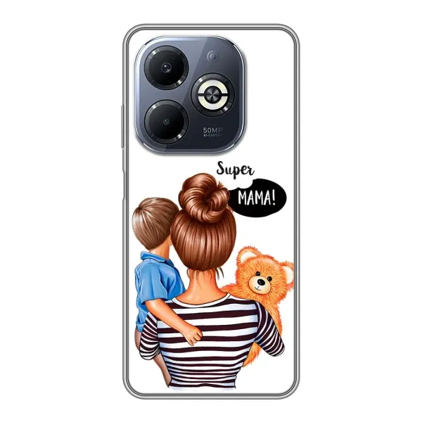 Чехол с принтом «Мама с сыном» для Infinix Smart 8 Plus Чехол с принтом «Мама с сыном» для Infinix Smart 8 Plus