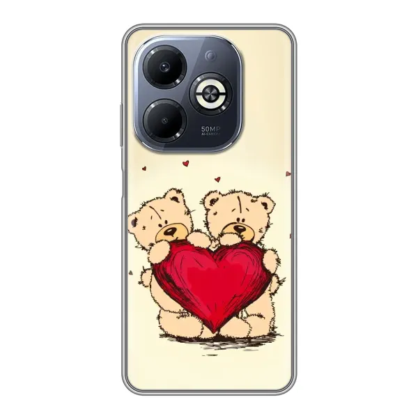 Чехол с принтом «Медвежонки» для Infinix Smart 8 Plus Чехол с принтом «Медвежонки» для Infinix Smart 8 Plus