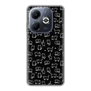 Чохол з принтом для Infinix Smart 8 Plus (AlphaPrint) Модні коти (Маленькі котики)