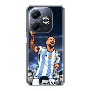 Чохли для Infinix Smart 8 Plus (Leo чемпіон) (AlphaPrint) (Мессі з кубком)