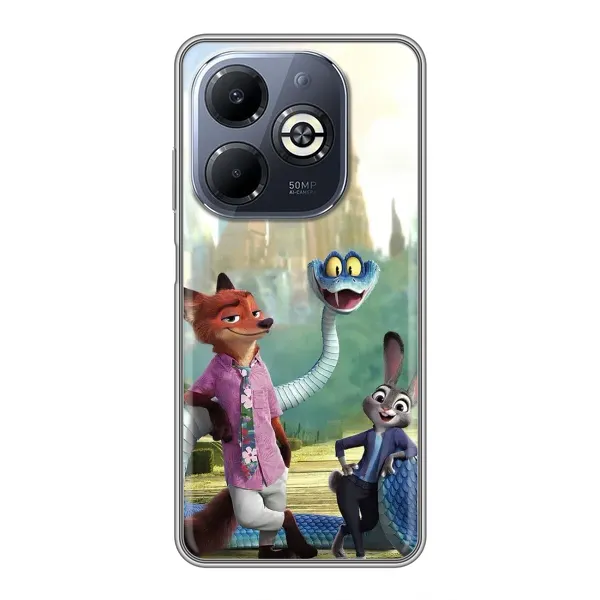 Чохол з принтом «Герої мультфільму Зоотрополіс» для Infinix Smart 8 Plus