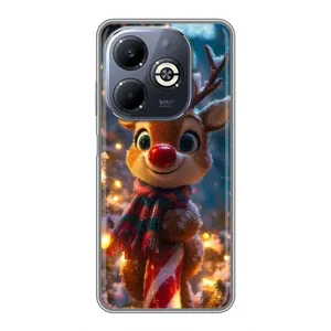 Чохол з принтом «Олень з шарфом» для Infinix Smart 8 Plus