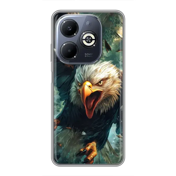 Чохол з принтом «Орел у польоті» для Infinix Smart 8 Plus
