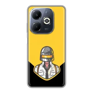 Чеjхол PUBG для Інфінікс Смарт 8 Плюс (AlphaPrint) (Пабг в шоломі)