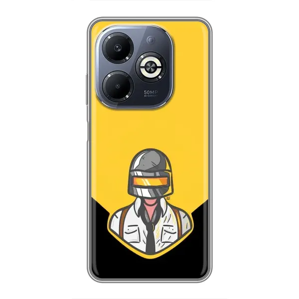 Чохол з принтом «Пабг в шоломі» для Infinix Smart 8 Plus
