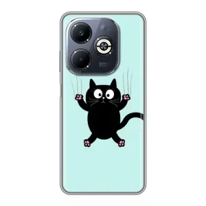 Чохол з принтом для Infinix Smart 8 Plus (AlphaPrint) Модні коти (Падаючий кіт)