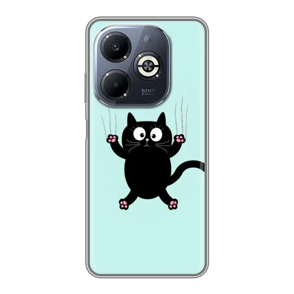 Чехол с принтом «Падающий кот» для Infinix Smart 8 Plus