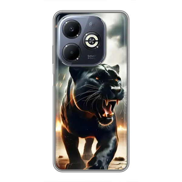 Чохол з принтом «Чорна пантера» для Infinix Smart 8 Plus
