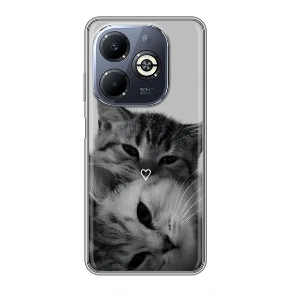 Чехол с принтом «Пара котов» для Infinix Smart 8 Plus