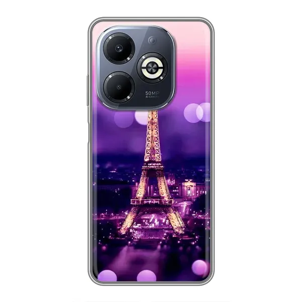 Чехол с принтом «Париж Башня» для Infinix Smart 8 Plus