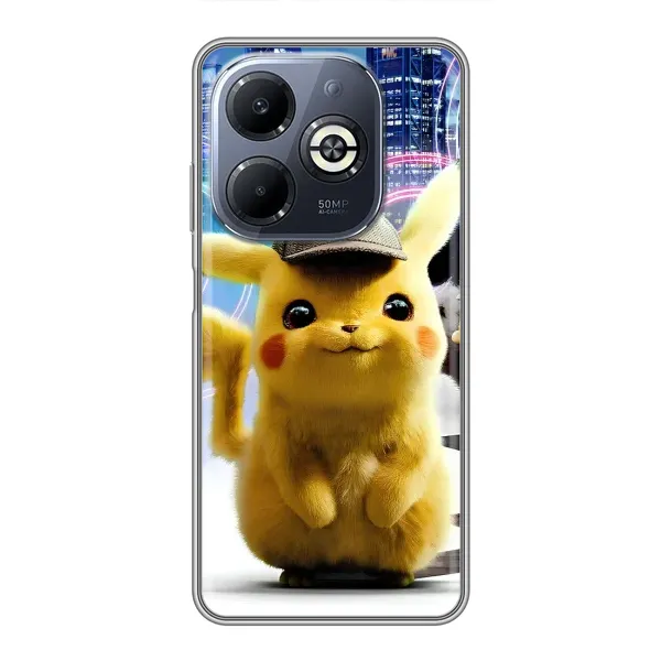 Чохол з принтом «Пікачу в місті» для Infinix Smart 8 Plus Чохол з принтом «Пікачу в місті» для Infinix Smart 8 Plus