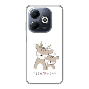 Чехлы для мамы на Infinix Smart 8 Plus (Оленята мама и малыш)