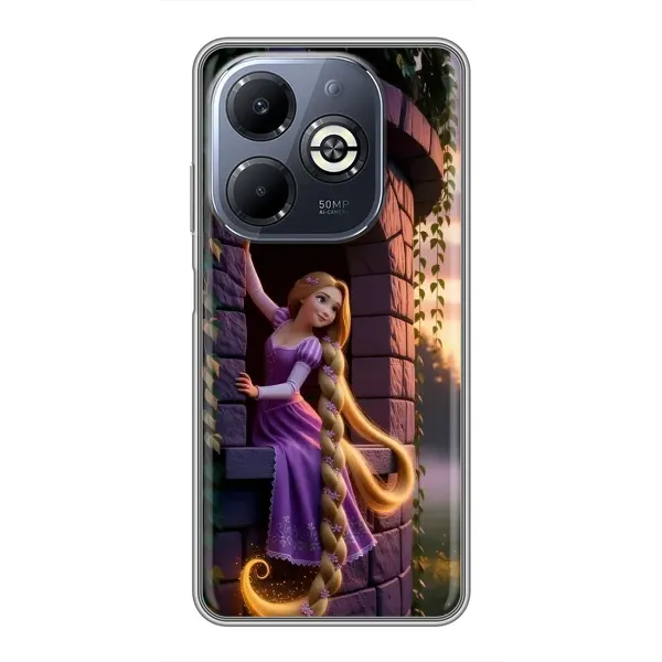 Чохол з принтом «Рапунцель на вежі» для Infinix Smart 8 Plus