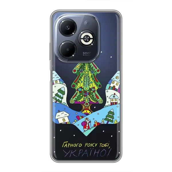 Чехол с принтом «Рождественский герб» для Infinix Smart 8 Plus