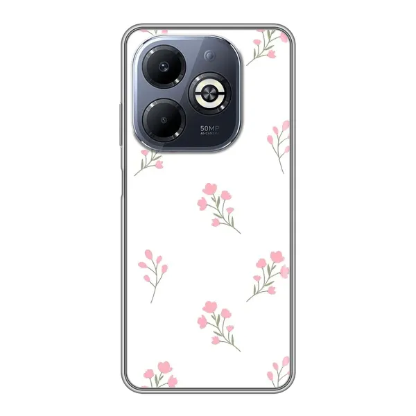 Чохол з принтом «Рожеві квіти» для Infinix Smart 8 Plus Чохол з принтом «Рожеві квіти» для Infinix Smart 8 Plus