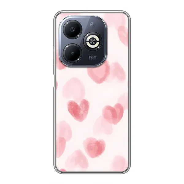 Чохол з принтом «Рожеві сердечки» для Infinix Smart 8 Plus Чохол з принтом «Рожеві сердечки» для Infinix Smart 8 Plus