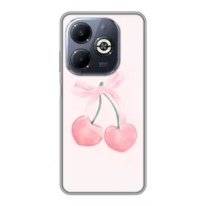 Чохол з розовим принтом для Infinix Smart 8 Plus (Рожеві вишні)