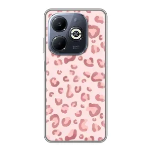 Чохол з розовим принтом для Infinix Smart 8 Plus (Рожевий леопард)