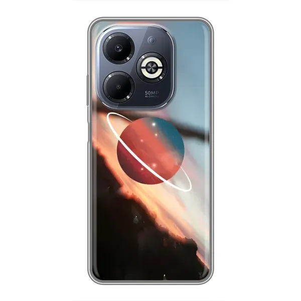Чехол с принтом «Сатурн» для Infinix Smart 8 Plus