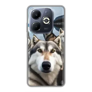 Чохол з Хаскі Infinix Smart 8 Plus - (AlphaPrint) (Селфі Хаскі)