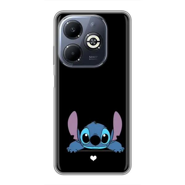 Чохол з принтом «Стіч на чорному» для Infinix Smart 8 Plus