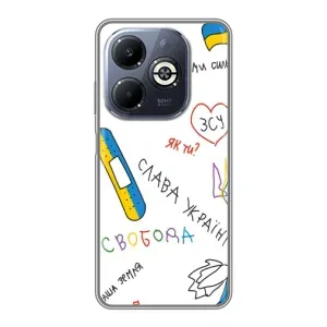 Чохли (Доброго вечора, ми за України) для Інфінікс Смарт 8 Плюс (AlphaPrint) (Стикер)
