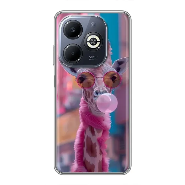 Чехол с принтом «Стильный жирав» для Infinix Smart 8 Plus Чехол с принтом «Стильный жирав» для Infinix Smart 8 Plus