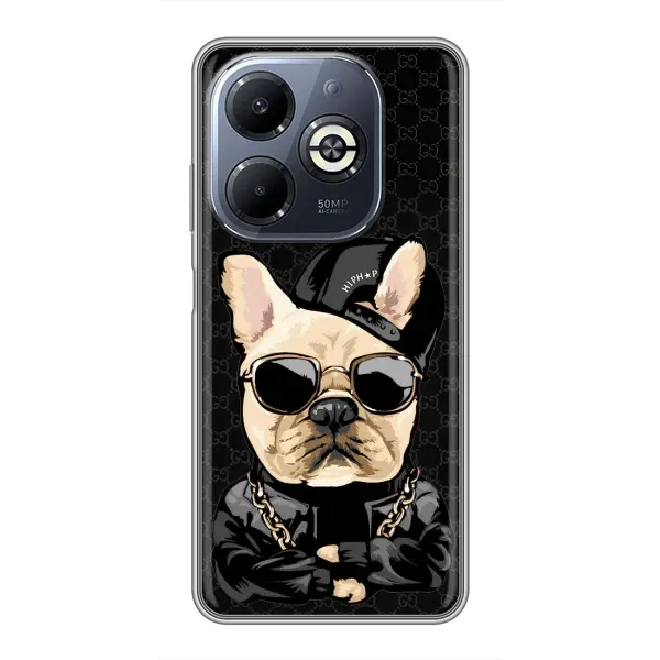 Чохол з принтом «Стильна собака» для Infinix Smart 8 Plus