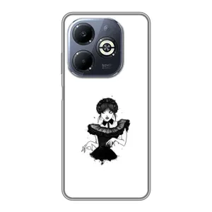 Чехлы Венсдей на Infinix Smart 8 Plus Уэнсдей (AlphaPrint) (танец Уэнздей)