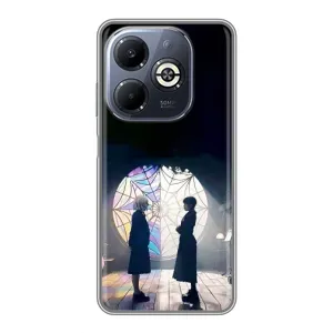 Чехлы Венсдей на Infinix Smart 8 Plus Уэнсдей (AlphaPrint) (Уэнздей и Инид)