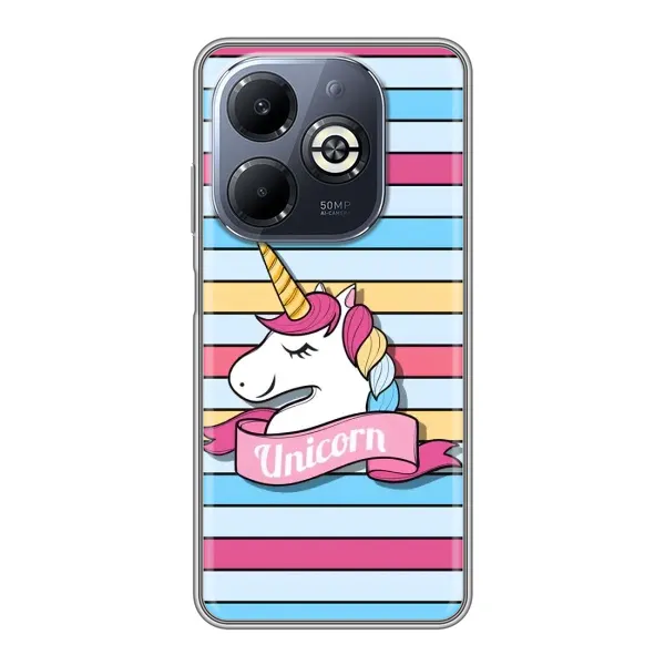 Чохол з принтом «Unicorn» для Infinix Smart 8 Plus