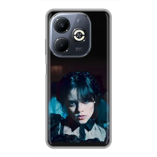 Чехол с принтом «взгляд Уэнздей» для Infinix Smart 8 Plus Чехол с принтом «взгляд Уэнздей» для Infinix Smart 8 Plus