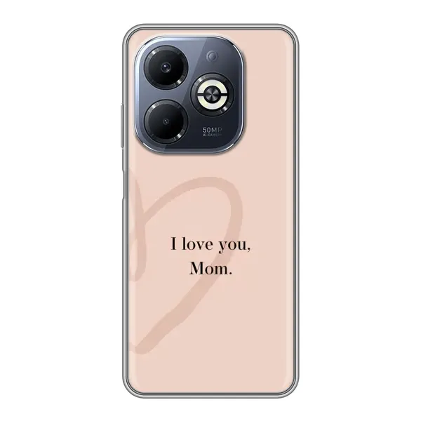 Чохол з принтом «Серце мамі» для Infinix Smart 8 Plus Чохол з принтом «Серце мамі» для Infinix Smart 8 Plus