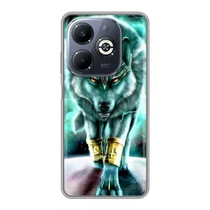 Захисні чохли для Інфінікс Смарт 8 Плюс (AlphaPrint) (ХІТ продаж) ВОВК (Яскравий вовк)