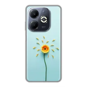 Чохли з квітами для Infinix Smart 8 Plus (VPrint) (Жовта квітка)