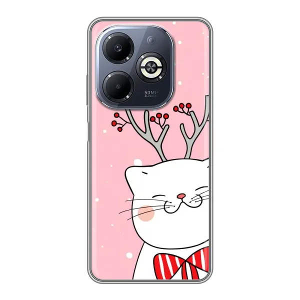 Чехол с принтом «Зимний кот» для Infinix Smart 8 Plus Чехол с принтом «Зимний кот» для Infinix Smart 8 Plus