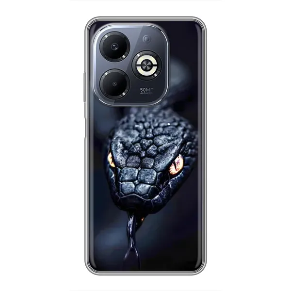 Чохол з принтом «Чорна змія» для Infinix Smart 8 Plus
