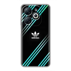 Чохли Адидас для Infinix Smart 8 (AlphaPrint) (Адідас з полосами)