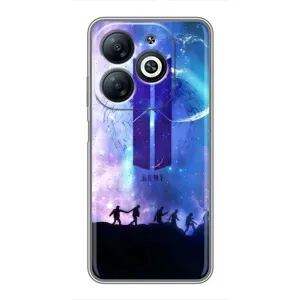Чехлы BTS для Infinix Smart 8 (AlphaPrint) (Army BTS)