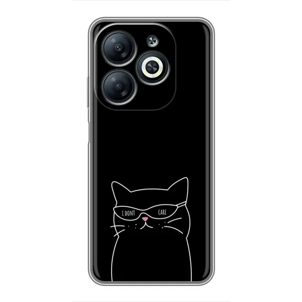 Чехол с принтом «Равнодушный кот» для Infinix Smart 8
