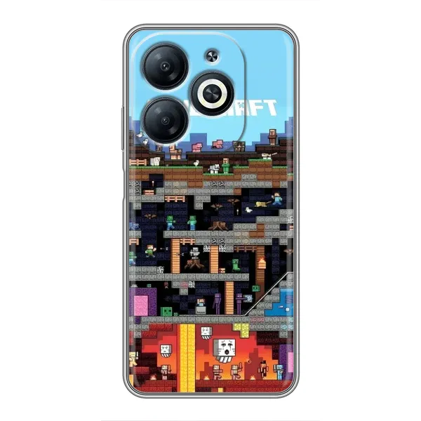 Чохол з принтом «фон Minecraft» для Infinix Smart 8 Чохол з принтом «фон Minecraft» для Infinix Smart 8