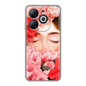 Чехлы (ART) Цветы на Infinix Smart 8 (VPrint) (Очі в квітах)