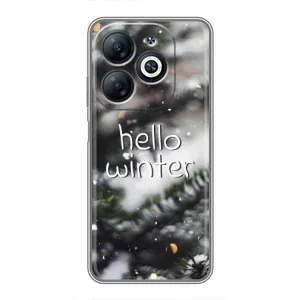 Новорічні, Святкові Чохли для Infinix Smart 8 - 2024 год (Hello winter)