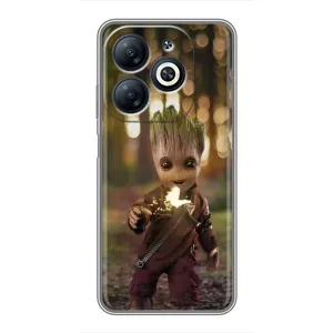 Чехол МАРВЕЛ для Инфиникс Смарт 8 (AlphaPrint) (I am Groot)