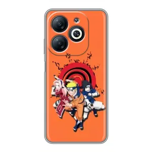 Naruto Anime Чехлы для Инфиникс Смарт 8 (AlphaPrint) (команда Наруто)